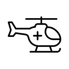 Rescue Helicopter icon vector image. Can be used for Public Services.