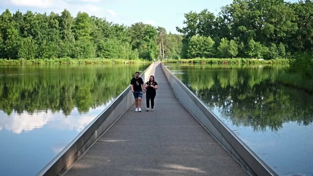 Cycling Through Water - Bokrijk