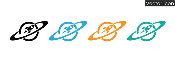 Inspire ambitious ventures with this dynamic rocket soaring through orbital rings, representing innovation, exploration, and exciting new beginnings.