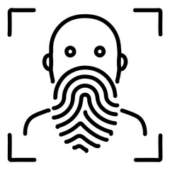 Biometric Access icon vector image. Can be used for Cyberpunk.