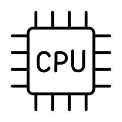 Data Processing Unit icon vector image. Can be used for Cyberpunk.