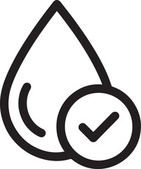 Waterproof gadget icon silhouette showing protected device with water drops and shield symbol.