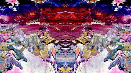 Fototapeta premium Abstract art background . Hand painting artwork on canvas .