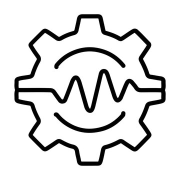 Predictive Maintenance icon vector image. Can be used for Cyberpunk.