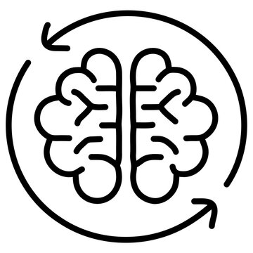 Self Learning Algorithm icon vector image. Can be used for Cyberpunk.