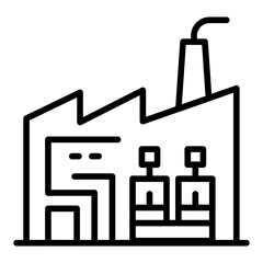 Smart Factory icon vector image. Can be used for Cyberpunk.