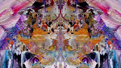 Abstract art background . Hand painting artwork on canvas .