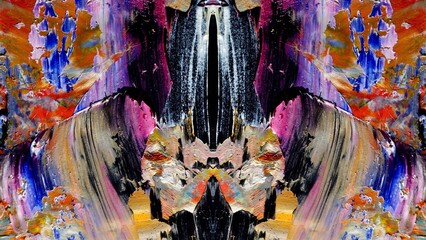 Abstract art background . Hand painting artwork on canvas .