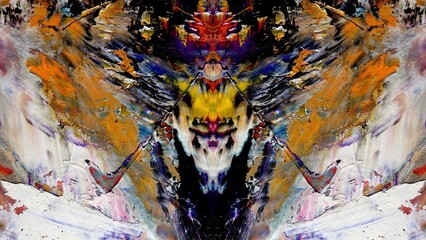 Abstract art background . Hand painting artwork on canvas .