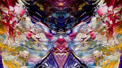 Abstract art background . Hand painting artwork on canvas .