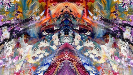 Abstract art background . Hand painting artwork on canvas .