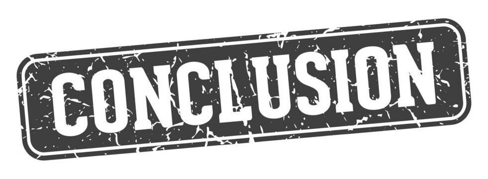 conclusion rectangular sign. conclusion stamp