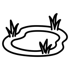 Obraz premium Pond icon vector image. Can be used for Agriculture.