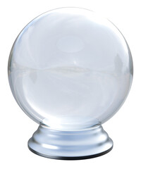 Crystal ball predicting future 3d transparent background