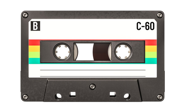 Retro audio cassette tape c 60 isolated