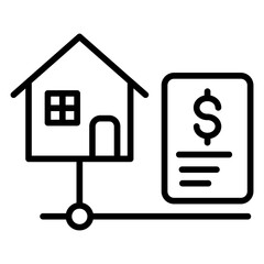 Home Equity Loan icon vector image. Can be used for Credit And Loan.