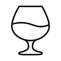 Brandy Glass icon vector image. Can be used for Bar.