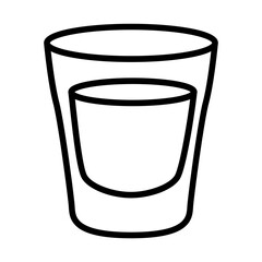 Shot Glass icon vector image. Can be used for Bar.