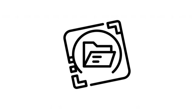 Folder icon in a rounded square shape ideal for web design, app development, digital organization, and file management concepts.
