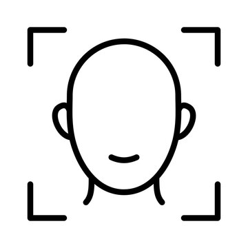 Facial Recognition icon vector image. Can be used for Crime Investigation.