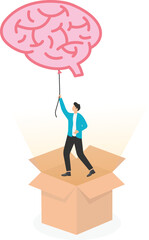 Think outside the box to change business for the better, self motivation to develop creativity or innovation for working concept. 
