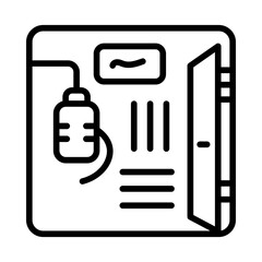 Recording Booth icon vector image. Can be used for Artist Studio.