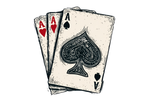 Playing Card Aces Combination With Heart and Spade