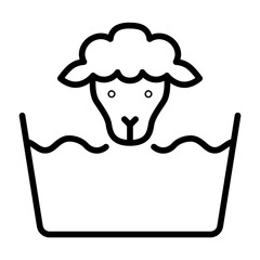 Wool Wash icon vector image. Can be used for Laundry.