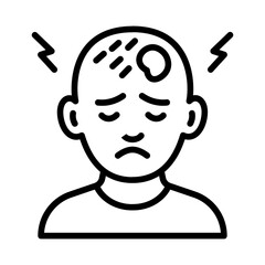 Alopecia icon vector image. Can be used for Dermatology.