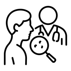 Skin Cancer Check icon vector image. Can be used for Dermatology.