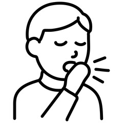 Cough Etiquette icon vector image. Can be used for Tuberculosis.