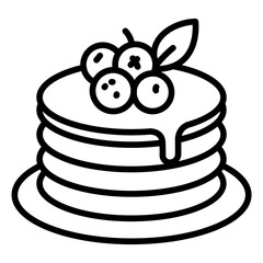 Berry Pancake icon vector image. Can be used for Brunch.