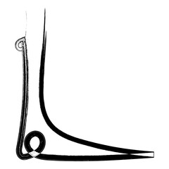 Minimalist line art corner border