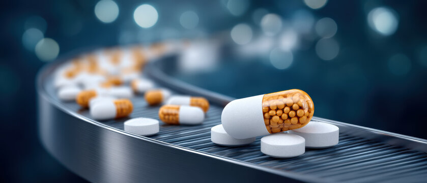 Pharmaceutical industry capsule pill production medicine manufacturing technology healing