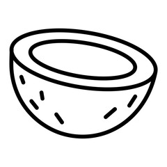 Coconut Bowl icon vector image. Can be used for Brunch.