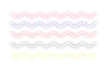Luminous neon lines isolated different colors  © theuniversecreation