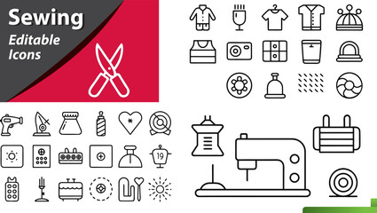 Modern icon set for user interface design