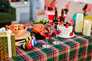 People having fun at Halloween party