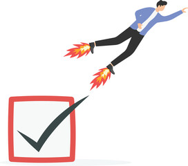 Boost your career development, Getting fast promotion job, career growth, reach higher position in short time, quick self development concept,

