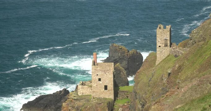 Botallack tin mines in Cornwall, UK