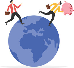 Global business competitor, innovation that change the agile world, international working abroad concept,
