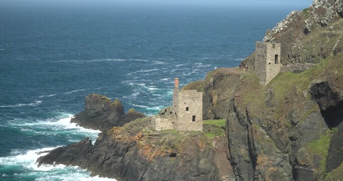 Botallack tin mines in Cornwall, UK