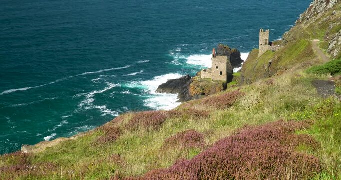 Botallack tin mines in Cornwall, UK