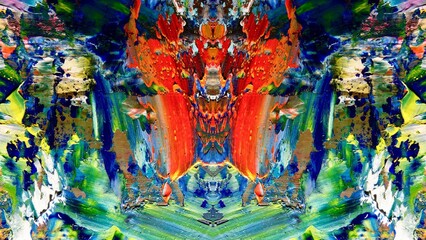 Abstract art background . Hand painting artwork on canvas .