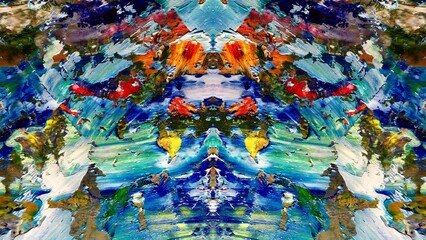 Abstract art background . Hand painting artwork on canvas .