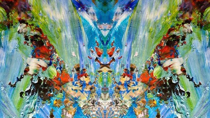 Abstract art background . Hand painting artwork on canvas .