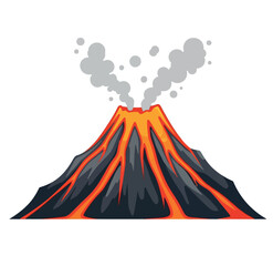 volcano eruption vector illustration