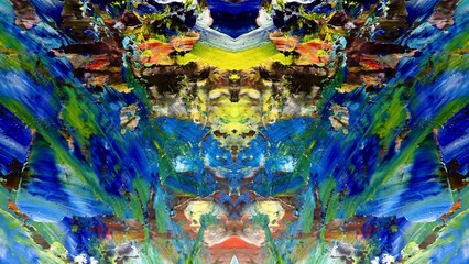 Abstract art background . Hand painting artwork on canvas .