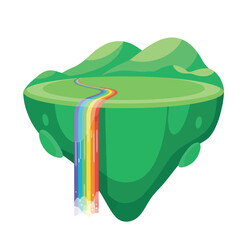 Rainbow Waterfall Island
