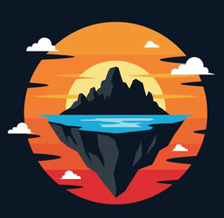 Sunset Floating Island